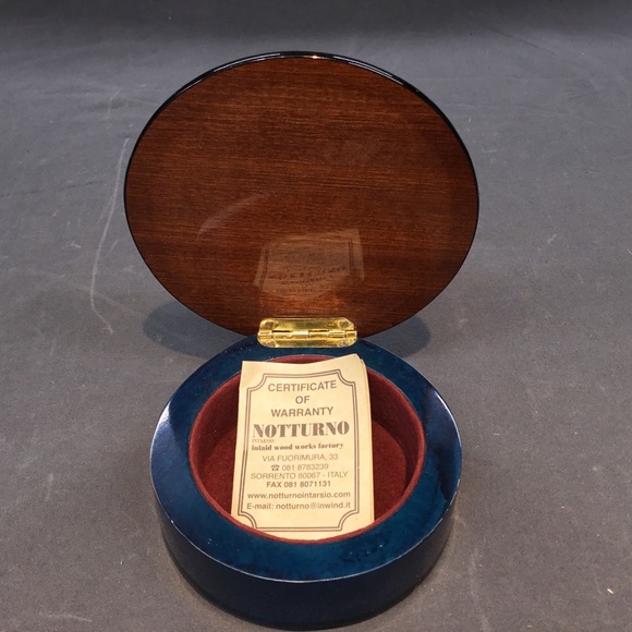 Notturno Intarsio Inlaid Wood Trinket/Keepsake Box - Picture 2 of 7
